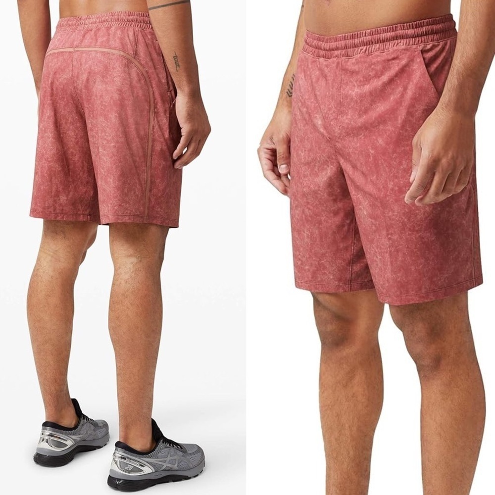 Lululemon Pink Redish Pace Breaker Athletic Short 9" Linerless Men’s Size Small